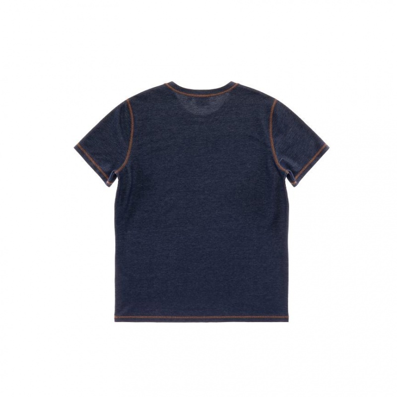 Telfar x UGG Logo Denim T-shirts Blauw | NLIS3385