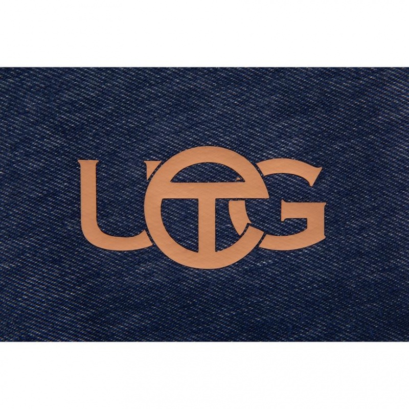 Telfar x UGG Logo Denim T-shirts Blauw | NLIS3385