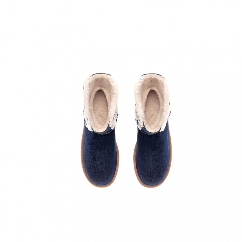 Telfar x UGG Logo Mini Denim Laarzen Blauw | NLZG3503