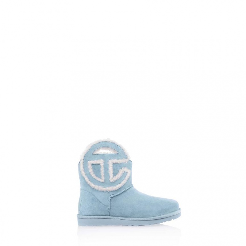 Telfar x UGG Logo Mini Laarzen Blauw | NLHK3507