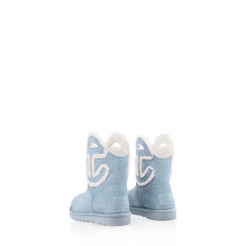 Telfar x UGG Logo Mini Laarzen Blauw | NLHK3507