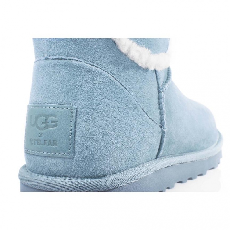 Telfar x UGG Logo Mini Laarzen Blauw | NLHK3507