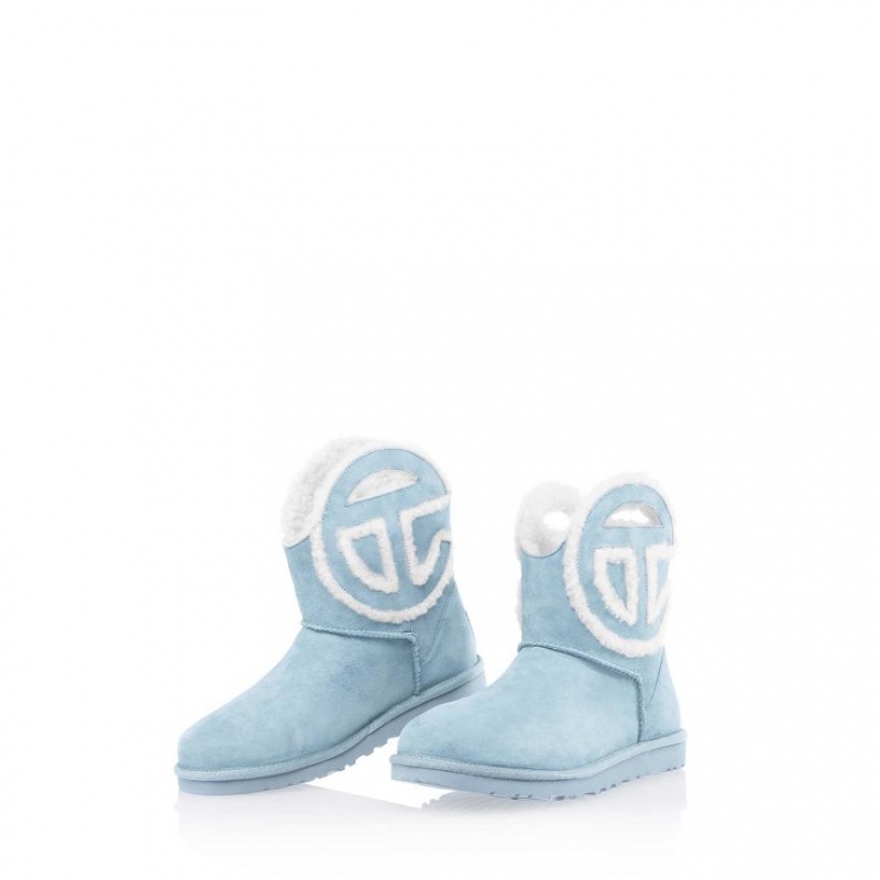 Telfar x UGG Logo Mini Laarzen Blauw | NLHK3507