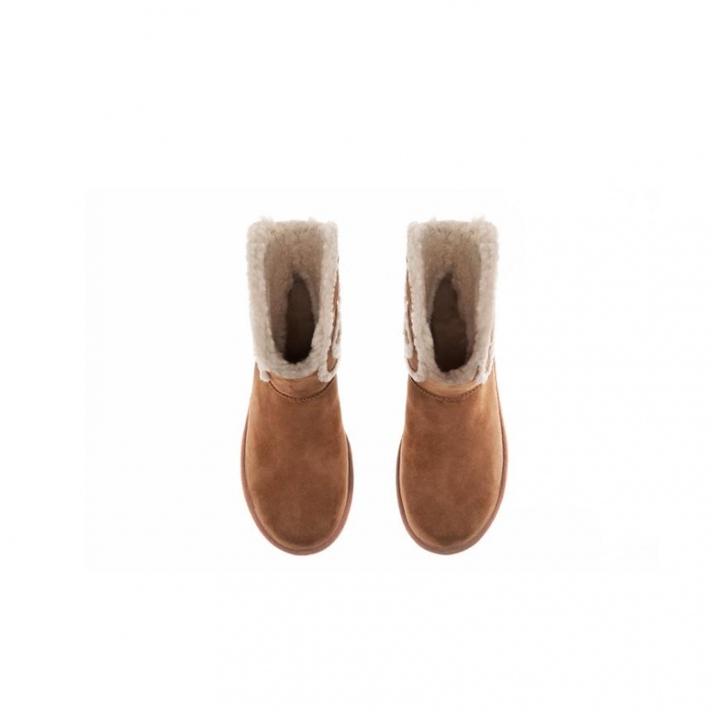 Telfar x UGG Logo Mini Laarzen Bruin | NLLH3504