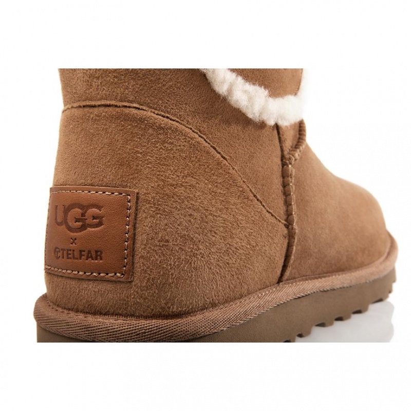 Telfar x UGG Logo Mini Laarzen Bruin | NLLH3504